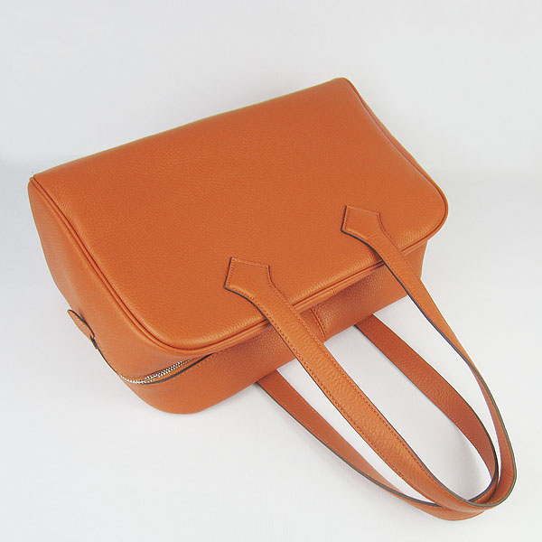 Best Replica Hermes Victoria Cowskin Leather Bags 2010 Orange H2802 - Click Image to Close